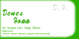 denes hopp business card